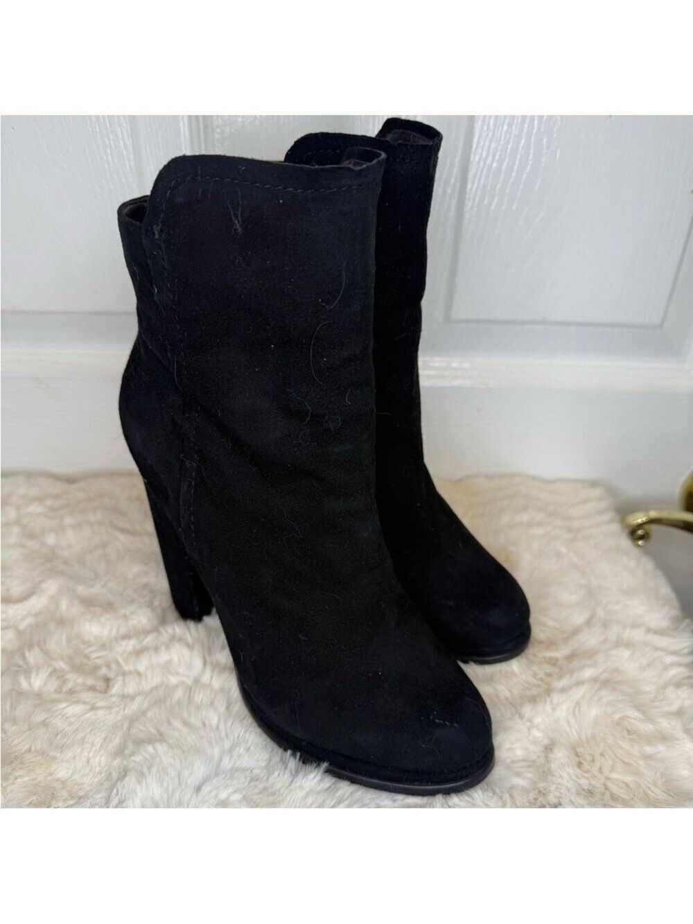 M4D3 WOMEN’S SUEDE HEELED HIGH LOW BOOTS